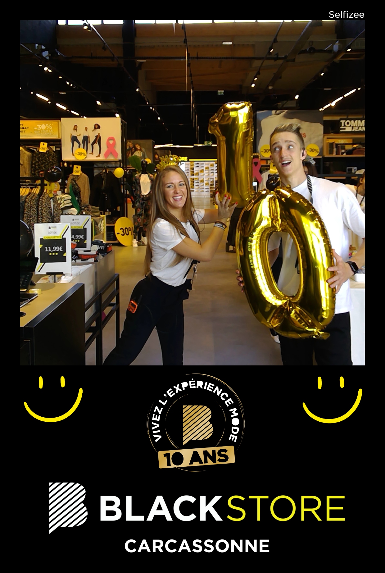 10 ans Blackstore avec la selfie box Selfizee